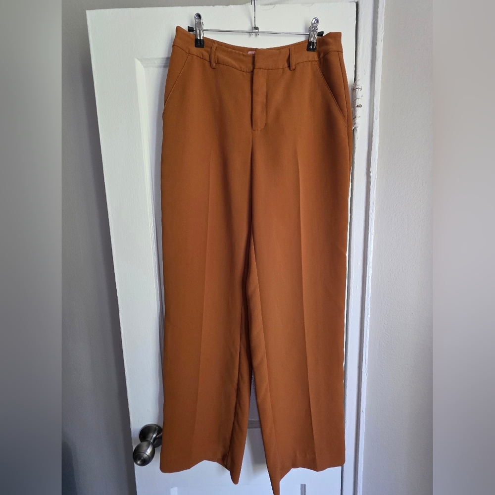 Scotch & Soda Womens Copper Wide Leg Trousers